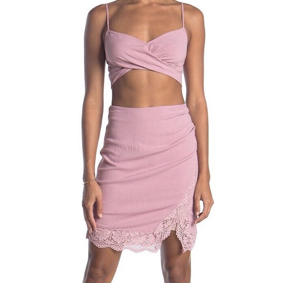 Free People Va Va Voom Set Tank Skirt Pink S - Picture 3 of 5